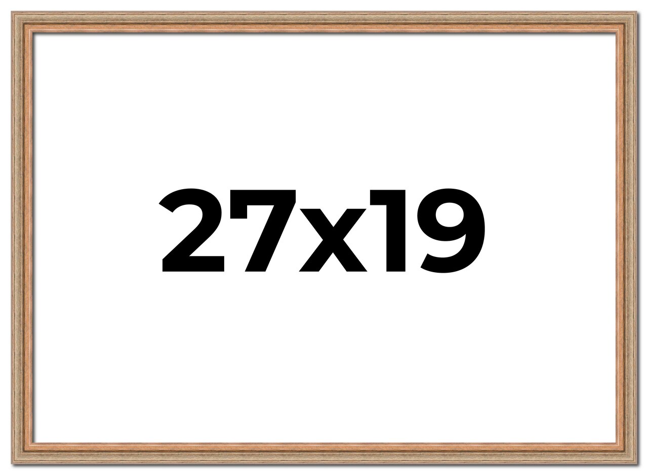 Deco Brown Picture Frame - UV Acrylic, Backing Board, Hanging Hardware Included